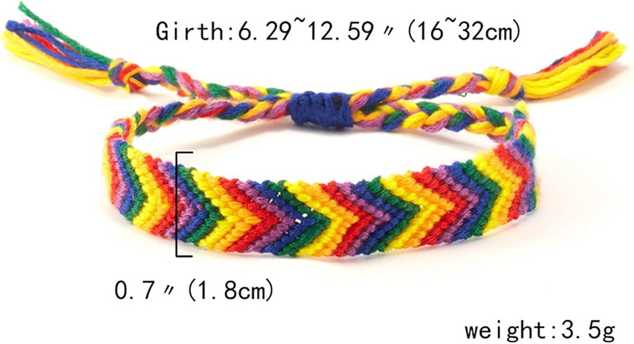 Nanafast Titanium Stainless Steel Rainbow LGBT Pride Bracelet Handmade Braided - Image 2