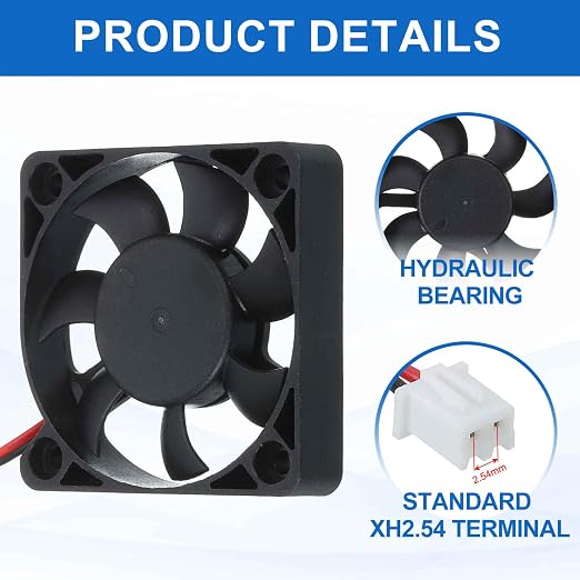 MECCANIXITY 4010 Fan 40mm x 10mm 1-3/5 Inch 12V Small Plastic Cooling Fan 2 Pin - Image 4