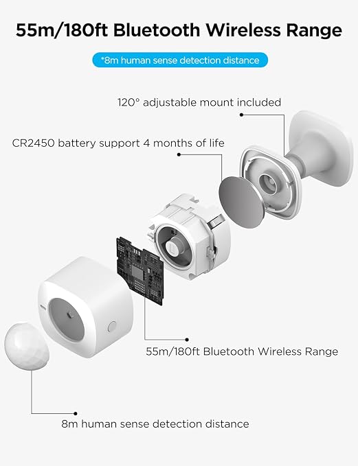 GoveeLife Motion Sensor, Group Control Unlimited Devices, Wireless Mini Contact - Image 2