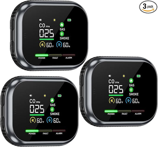 5 in 1 Indoor Air Quality Monitor, Portable Real-Time by WBQHEC