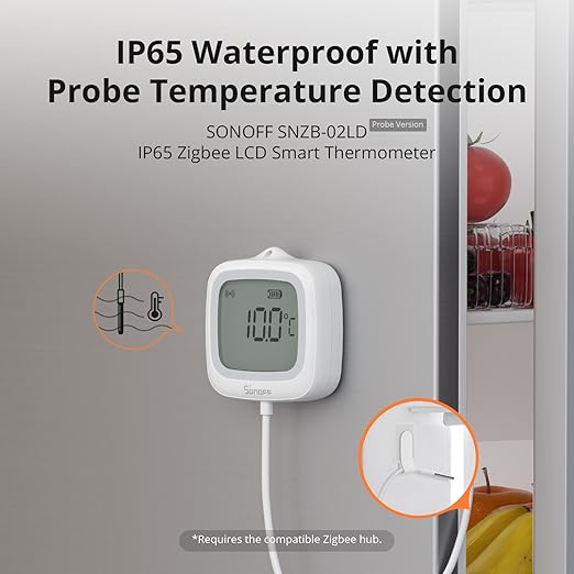 SONOFF SNZB-02LD Zigbee Waterproof Temperature Sensor - Image 2