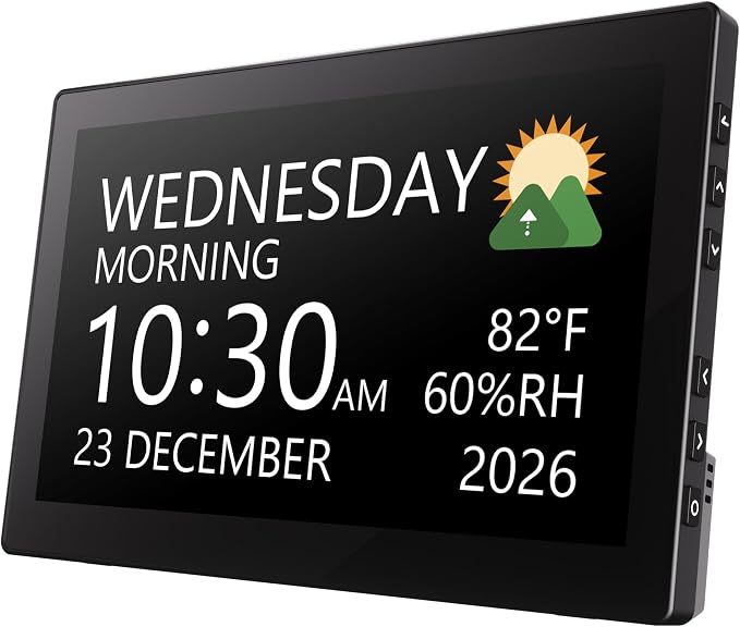 Raynic Digital Clock, 10.1 Inch Large Display Calendar Clock by Raynic