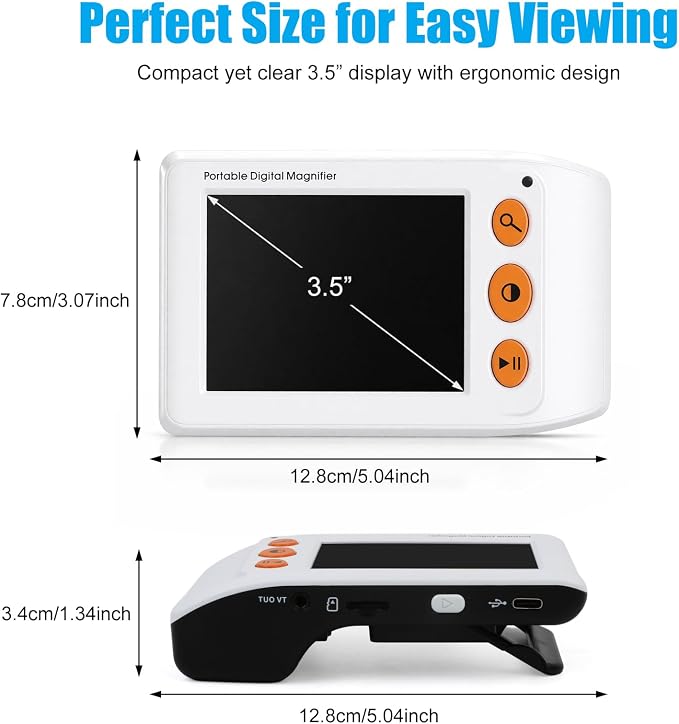 3.5 Inch Electronic Magnifier, 2X-25X Reading Aid - Image 6