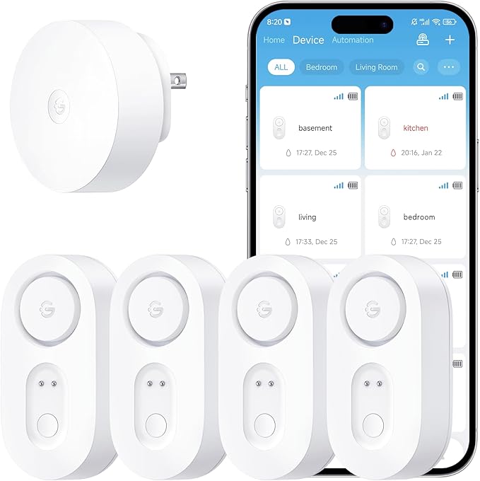 GoveeLife Upgraded Smart Water Leak Detector 1s by GoveeLife