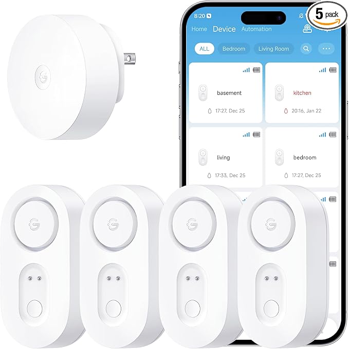 GoveeLife Upgraded Smart Water Leak Detector 1s by GoveeLife