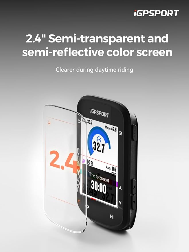iGPSPORT BSC200S GPS Bike Computer, Wireless Route Navigation 2.4'' Screen - Image 7