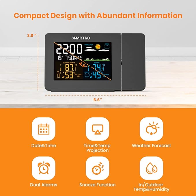 SMARTRO SC91 Projection Alarm Clock - Image 2