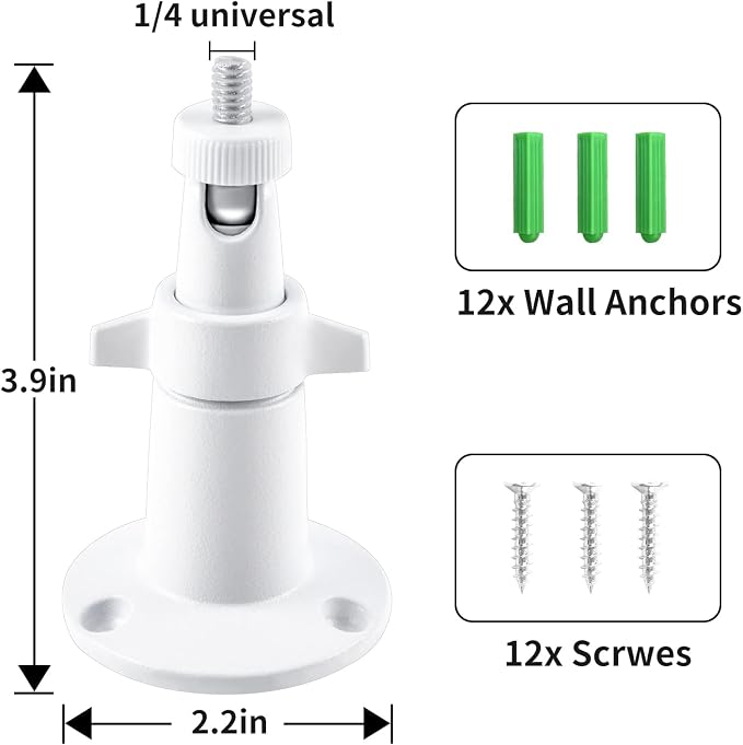 Security Camera Universal Mounting Bracket, Adjustable Indoor/Outdoor Security - Image 6