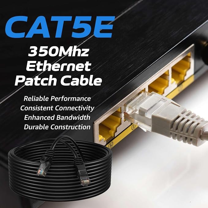 Cables Direct Online 10ft Black Cat5e Ethernet Network Patch Cable Internet Wire - Image 2