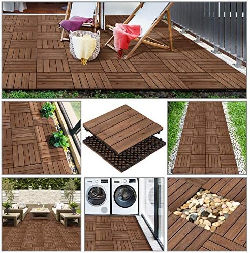 Yaheetech 33PCS Interlocking Deck Tiles Outdoor Patio Floor - Image 2