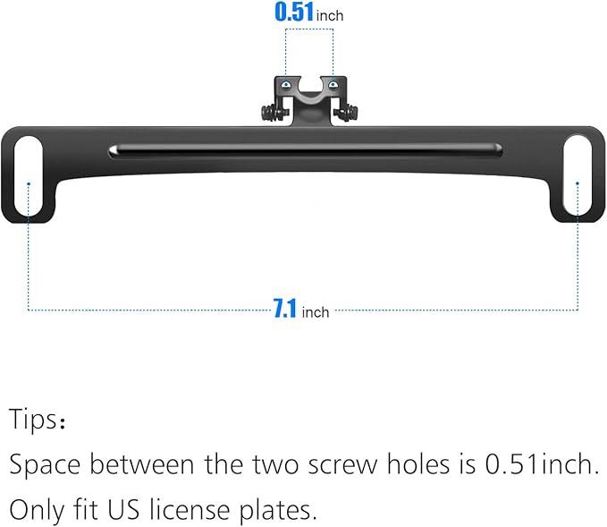 Pixelman Universal Car Rear View Camera License Plate Bracket, Upgraded Full - Image 6
