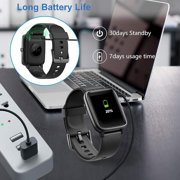 Lamshaw Compatible with TOOBUR IDW16 Smart Watch Charger, Magnetic USB Cable - Image 6