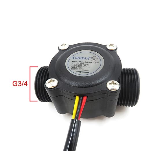 3/4" Water Flow Sensor Food-Grade Switch Hall Effect Flowmeter Fluid Meter - Image 3