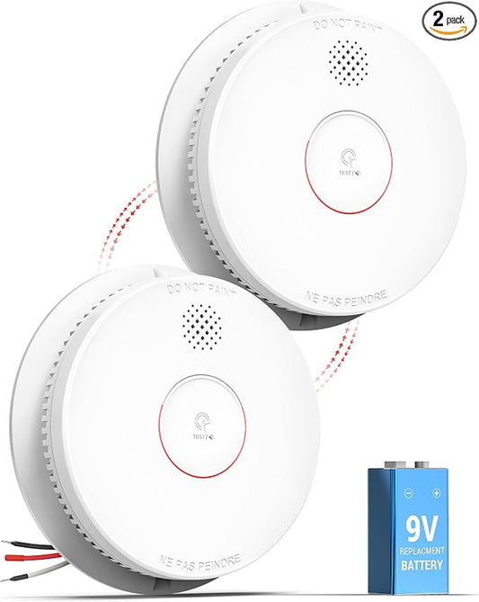 SITERWELL Smoke Detector, Hardwired Interconnected Smoke Detector, by SITERWELL