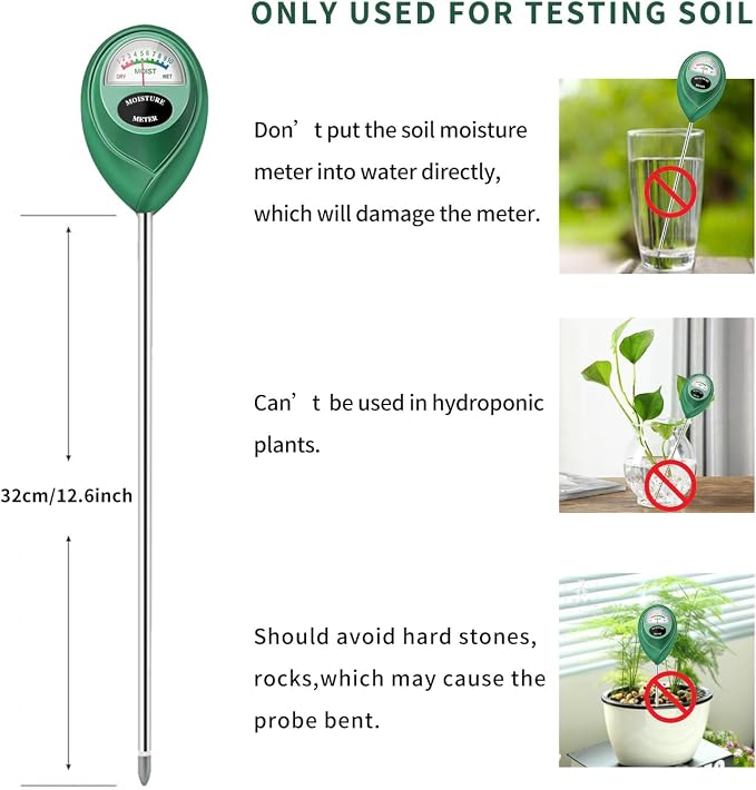Soil Moisture Meter, 2 Pack Long Probe Soil Moisture Monitor - Image 6