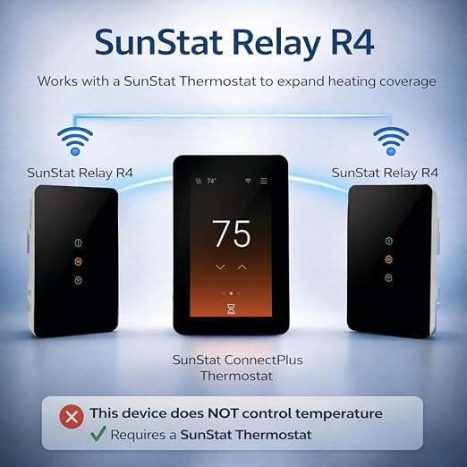 SunTouch Sunstat Relay R4, Connects to All SunTouch Thermostats, Control Panel - Image 4