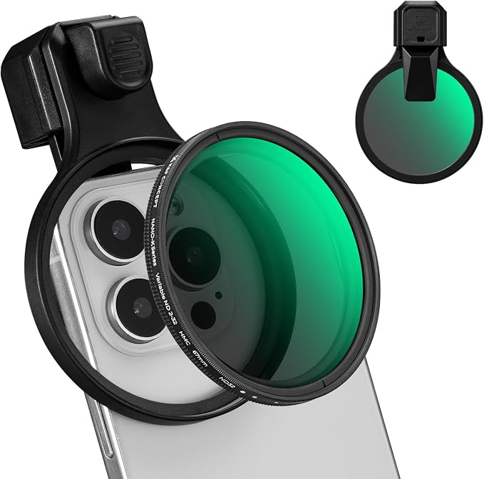 K&F CONCEPT 67mm Press-on ND2-32 Phone Lens Filter Kit, 16/15/14/13/12 Pro/Pro by KFCONCEPT