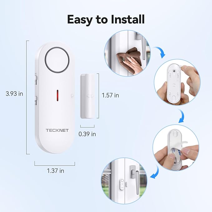 TECKNET Door Alarms for Kids Safety, Window Alarm Pool Alarms Door Alarm for - Image 4