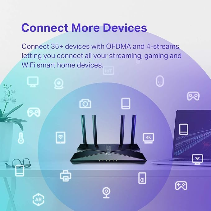 TP-Link Archer AX20 AX1800 Smart Dual-Band Wi-Fi 6 Router - Image 4
