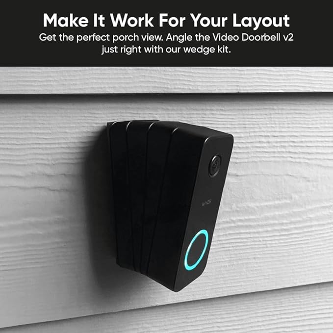 Wyze Lifestyle Video Doorbell Camera v2 Wedge Kit, 3 Mounting Bracket, - Image 6