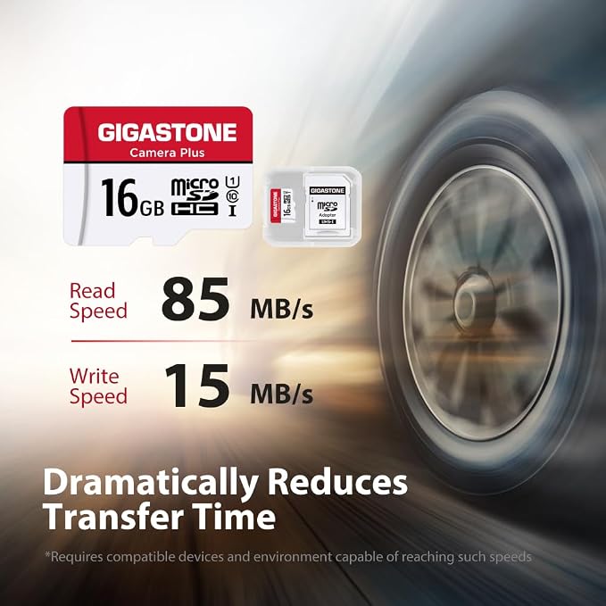 Gigastone 16GB Memory Card Pack of 2 Cards, Camera Plus Series, Speed Up to - Image 2