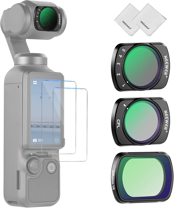 NEEWER HD Variable ND + CPL + Black Diffusion 1/4 Filter Set by Neewer