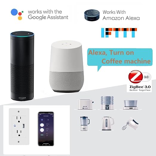 Jinvoo Zigbee Smart Wall Outlet, Requires Zigbee Hub, Compatible - Image 4