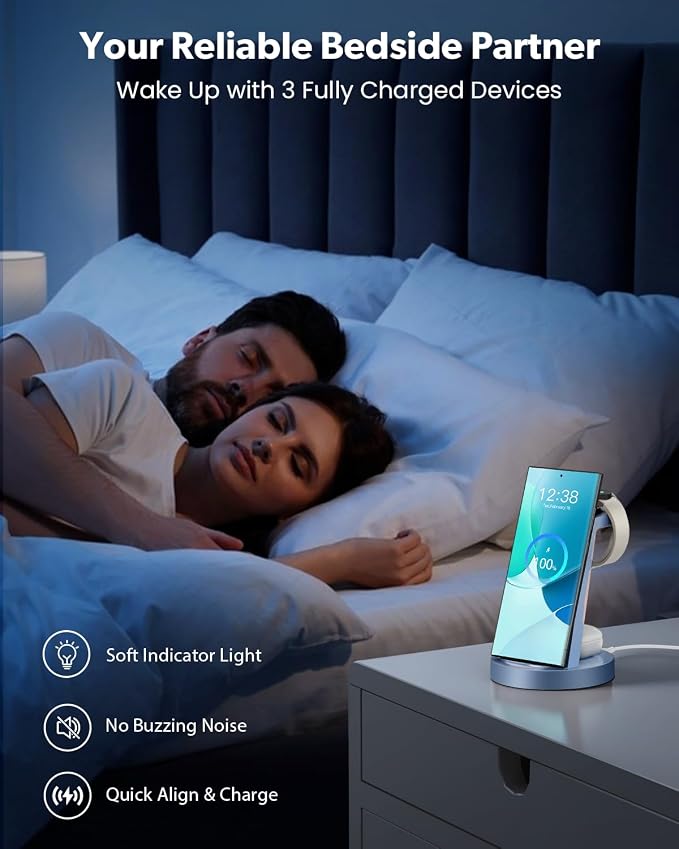 Wireless Charger for Samsung: 3 in 1 Wireless Charging Station for Samsung - Image 6
