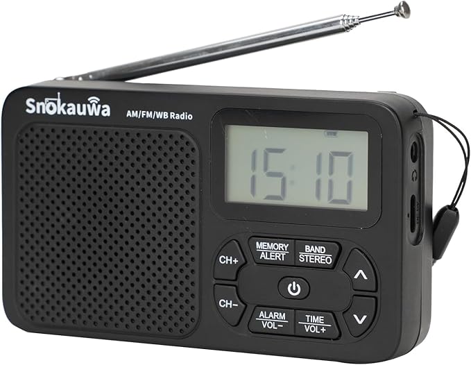 AM FM Radio, Portable Emergency Weather NOAA Radio, Small Digital Radio by Snokauwa