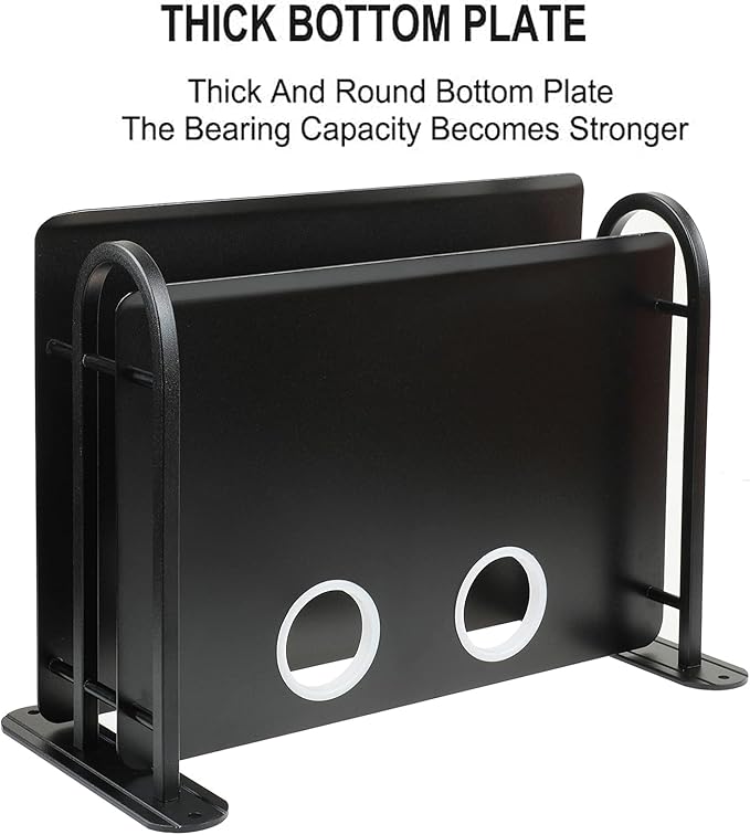 Black Metal Double Wireless WiFi Router Storage Box Wall Hanging Shelf - Image 5