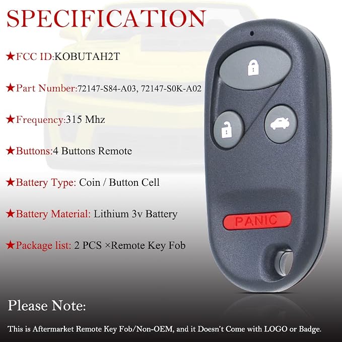 MechanMagic Key Fob Remote Replacement Fits - Image 4