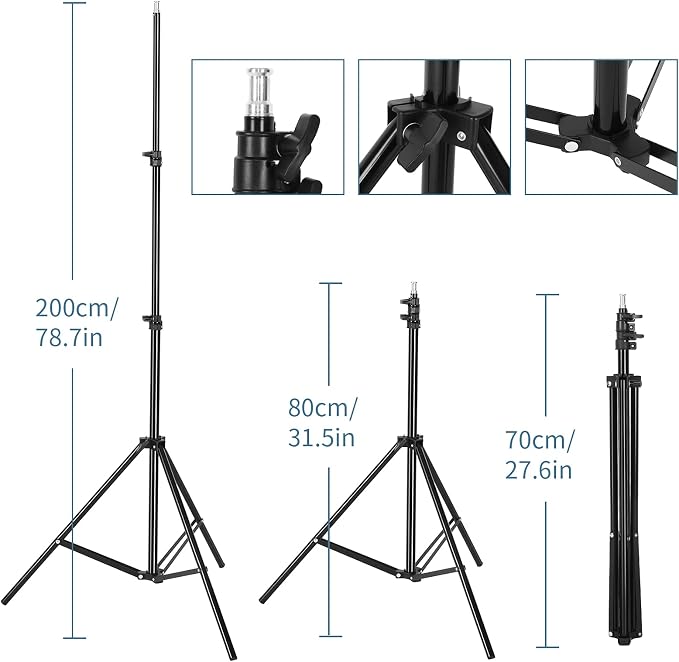 ShowMaven Photography Lighting, 6.5ft x 10ft Backdrop Stand and Umbrellas - Image 4