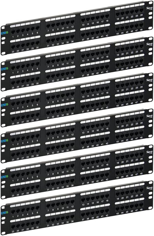 ICC CAT6 Patch Panel, UL Listed & PoE++ Rated Gigabit Applications, Rackmount by ICC