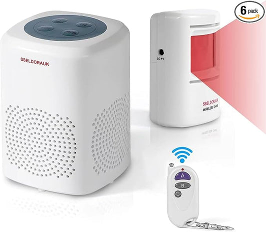 S SELDORAUK Motion Sensor Door Chime, Dog Barking Alarm Doorbell Guard Wireless by SSELDORAUK