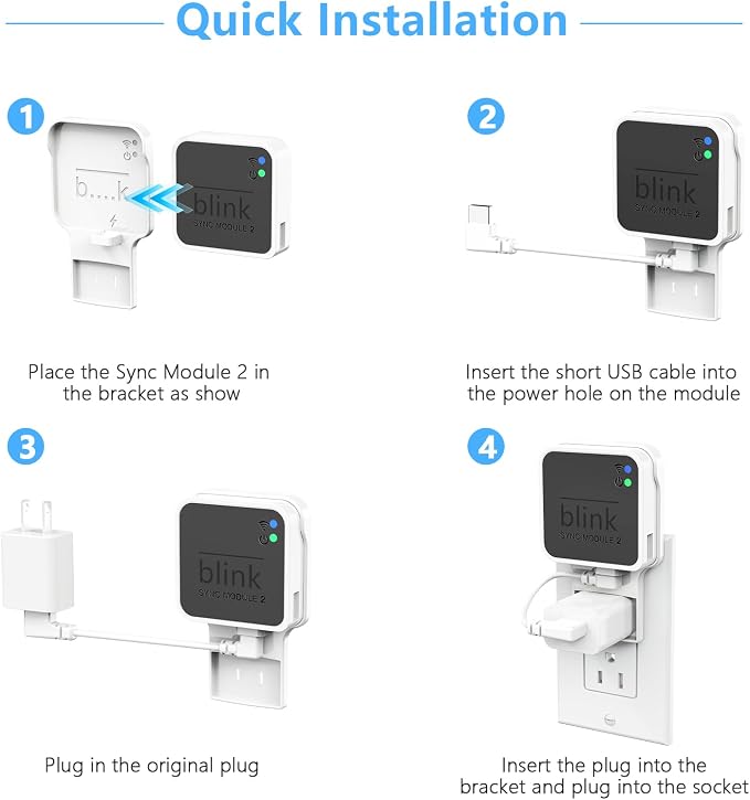 Gresur Outlet Wall Mount for Blink Sync Module 2, Mount Bracket Holder for - Image 6