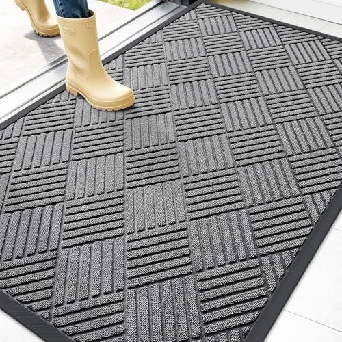 OLANLY Front Door Mat Outside Entrance 47x32, Waterproof Heavy-Duty Doormat by OLANLY