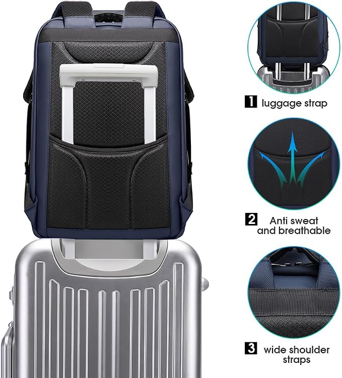 BANGE Mens Business Backpack for Work, Computer Backpacks for Laptops for 17.3 - Image 7