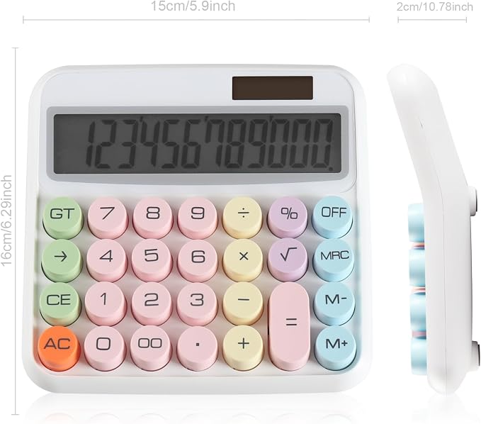 Large Computer Electronic Calculator Counter Solar & Battery Power 12 Digit - Image 2