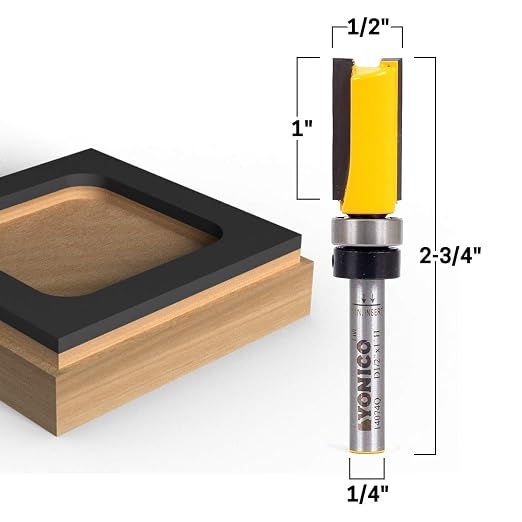 YONICO Router Bits Pattern Bit Flush Trim Set 4 Bit 1/2-Inch Diameter 1/4-Inch - Image 6