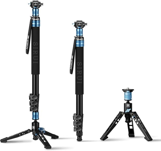 SIRUI 75.8" Monopod with Feet, Professional Aluminum Travel Monopod by SIRUI