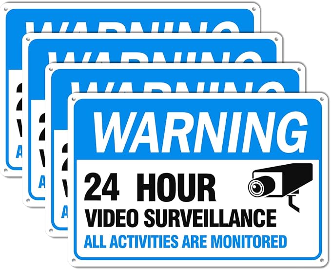 Video Surveillance Sign, Reflective and Waterproof Material 24 Hour by multiwins