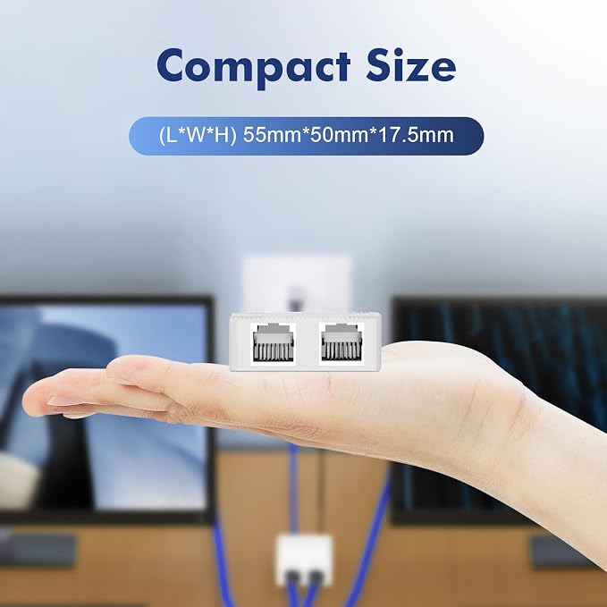 Binardat 1 to 2 Gigabit Network Splitter, 3 Port Gigabit Ethernet Switch - Image 7