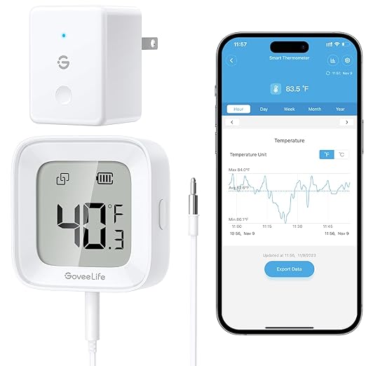 GoveeLife WiFi Refrigerator Thermometer by GoveeLife