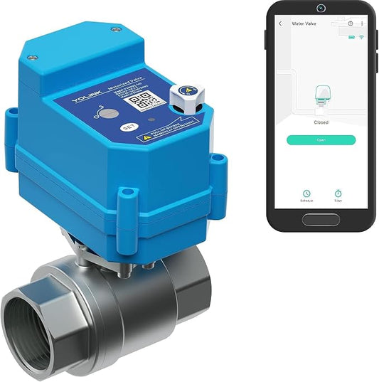 YoLink 1/2" Commercial Grade Smart Motorized Stainless Steel Ball Valve LoRa by YoLink