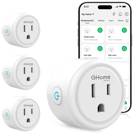 GHome Smart Plug, WiFi Smart Plugs Work by GhomeSmart