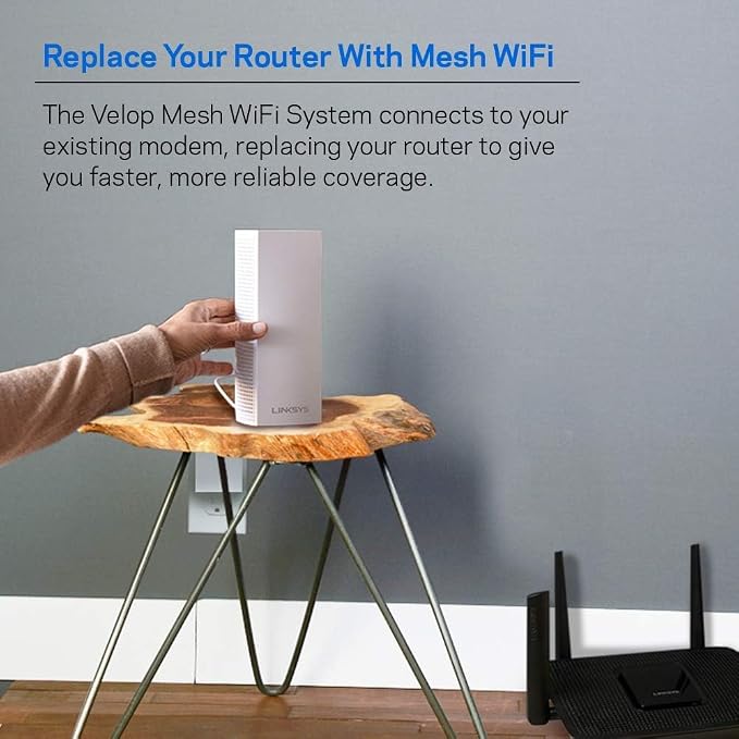 Linksys WHW0301 Velop Intelligent Mesh WiFi Router System: AC2200 Tri-Band - Image 7