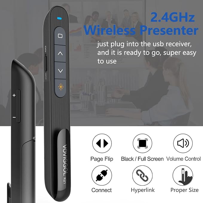 VOVIGGOL USB/Type-C 2 in 1 Presentation Clicker - Image 3