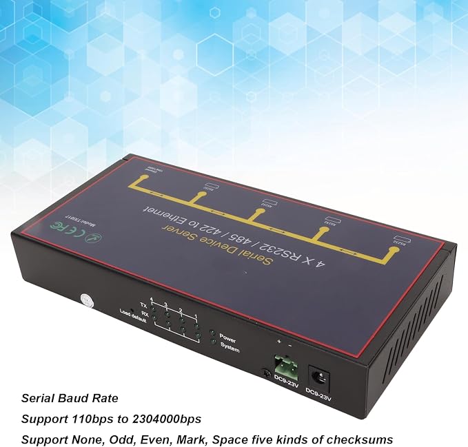 Zyyini 4-Port Serial Device Server Converter, RS232/RS485/RS422 to Ethernet - Image 4