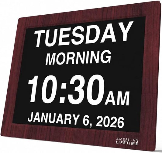 American Lifetime New 2026 Dementia Clock Large Digital Clock by AmericanLifetime