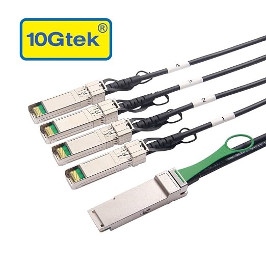 10Gtek 40G QSFP+ to 4xSFP+ Breakout DAC - Image 2